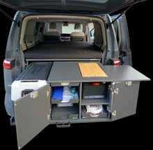 Laden Sie das Bild in den Galerie-Viewer, Küchenmodul kompakt 2er - Heckküche - VW Multivan T5 / T6 / T6.1 | Korpus Anthrazit