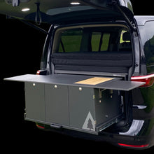 Laden Sie das Bild in den Galerie-Viewer, Heckküche KOMPAKT 2er - VW Multivan &amp; California Beach T5 T6 T6.1 - mit Spüle und optionalem Schlafsystem