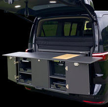 Laden Sie das Bild in den Galerie-Viewer, Heckküche KOMPAKT 2er - VW Multivan &amp; California Beach T5 T6 T6.1 - mit Spüle und optionalem Schlafsystem