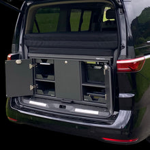 Laden Sie das Bild in den Galerie-Viewer, Heckküche KOMPAKT 2er - VW Multivan &amp; California Beach T5 T6 T6.1 - mit Spüle und optionalem Schlafsystem